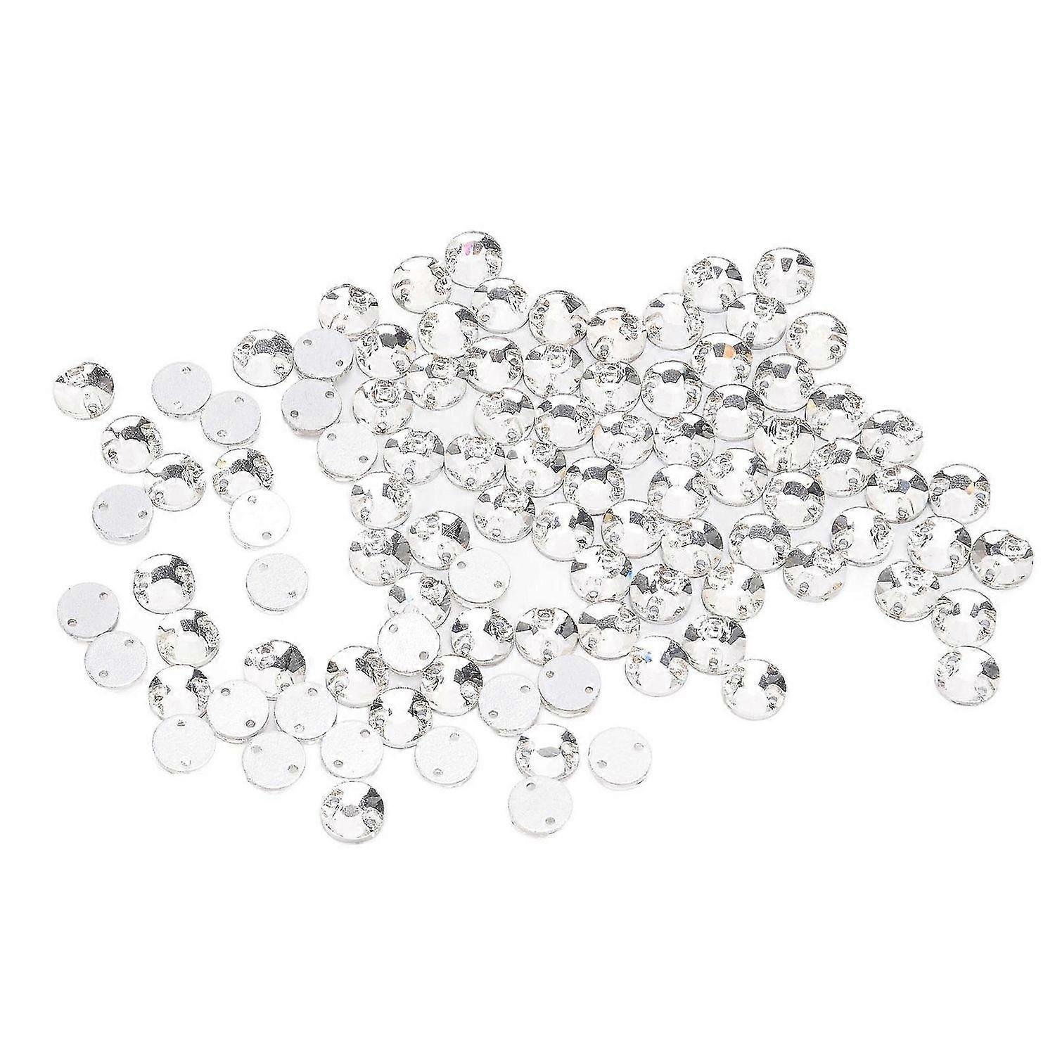 2025 Latest Model 100Pcs Flatback Rhinestones Double Hole Design Easy Operate