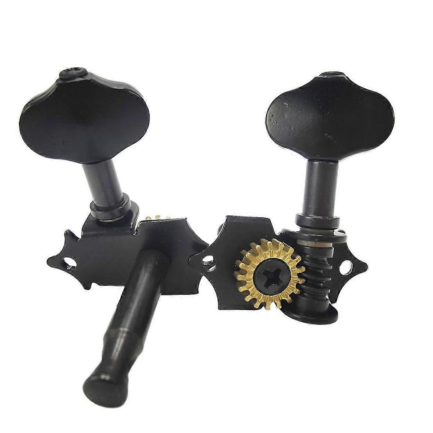 Acoustic Guitar String Tuning Pegs Kit with Screw Ferrule Universal Tuners Open Tuning Standard Accessories Black