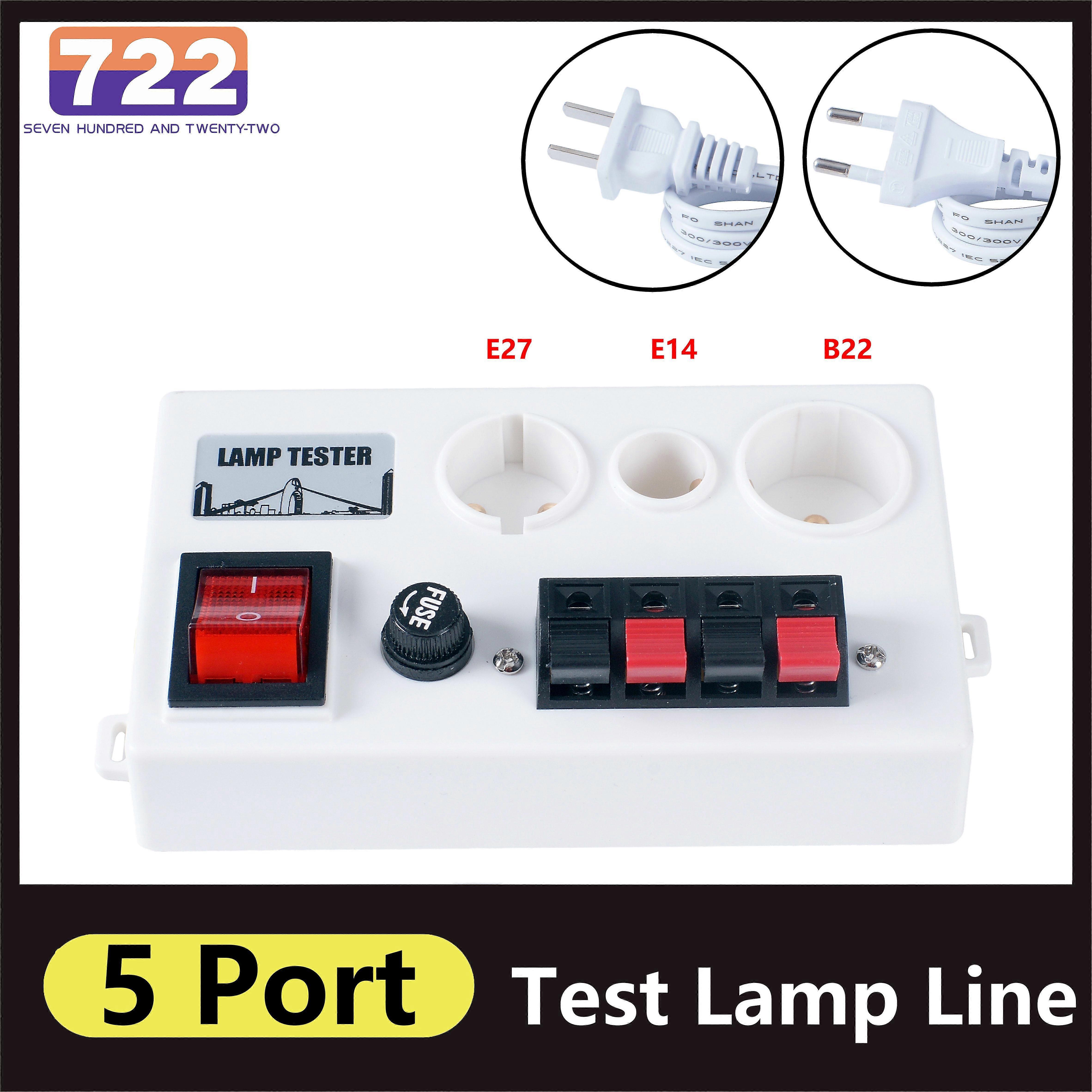 Handheld LED lamp tester for E14 E27 B22 with compact size