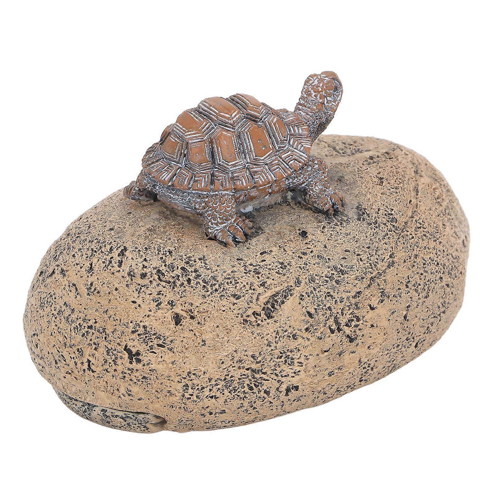 Turtle Stone Key Hider Durable Resin Cute Turtle Decor Fake Rock Key Hider Storage Box for Outside Indoor Garden Ornament