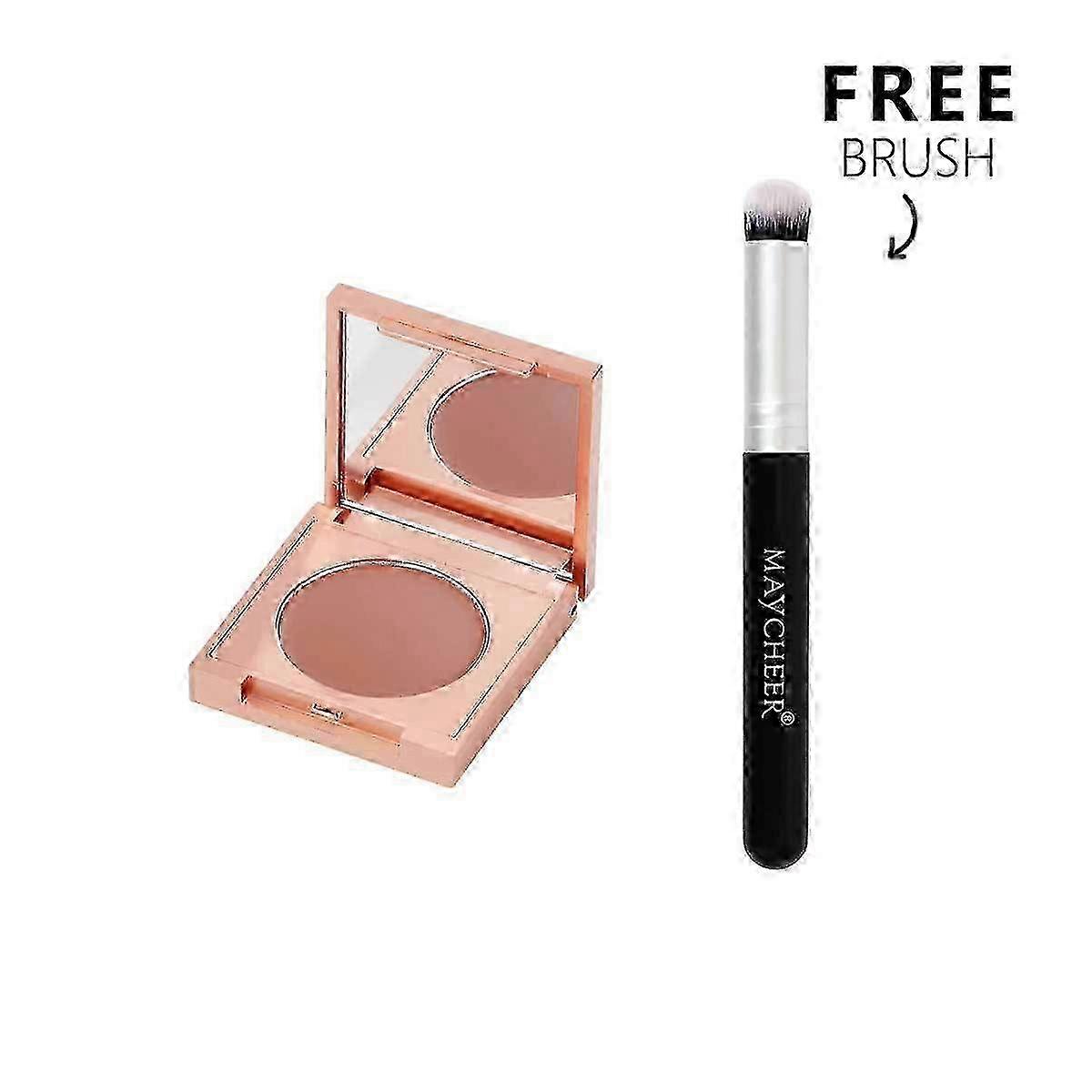 4-Color CC Undereye Corrector Concealer for Dark Circles - Hydrating Clay Neutralizing Makeup with Brush, Lightweight & Portable