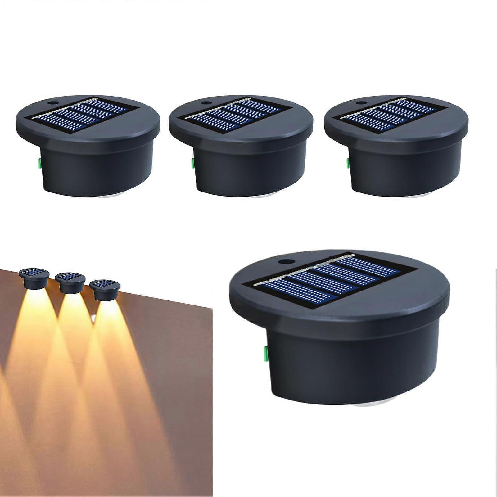 Solar Pool Lights 4-Pack For Above-Ground Pools Solar Powered Deck Lights In-Ground Compatible Colorful LED Lights
