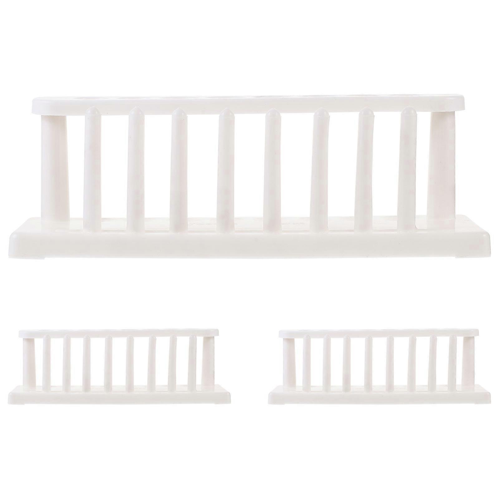 Test Tube Rack Plastic Holder for Storage Use 3Pcs Laboratory Equipment