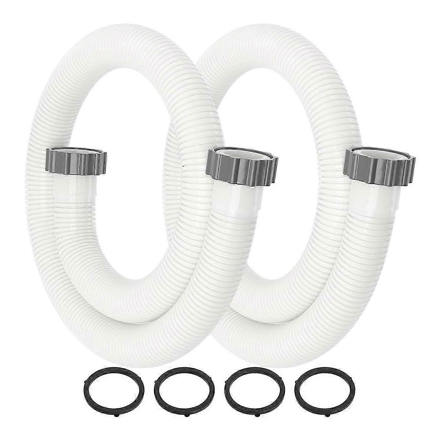 2 Pack Pool Hoses for Above Ground 1.5inch Diameter 59inch Long Accessory Swimming Pool Replacement