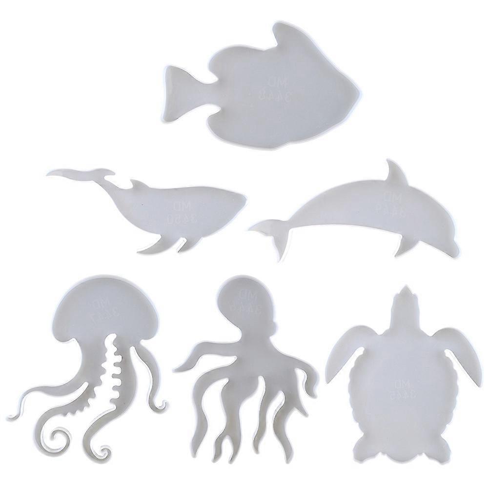 Silicone Coaster Mold Ocean Theme for Craft DIY Making 12Pcs