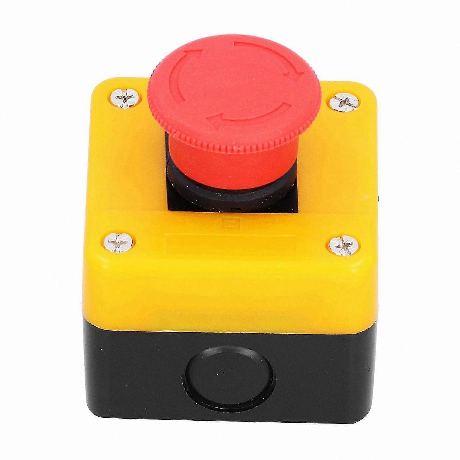 Red Mushroom Emergency Stop Switch 10A Waterproof 1NO 1NC Push Button for Elevator Safety Controls