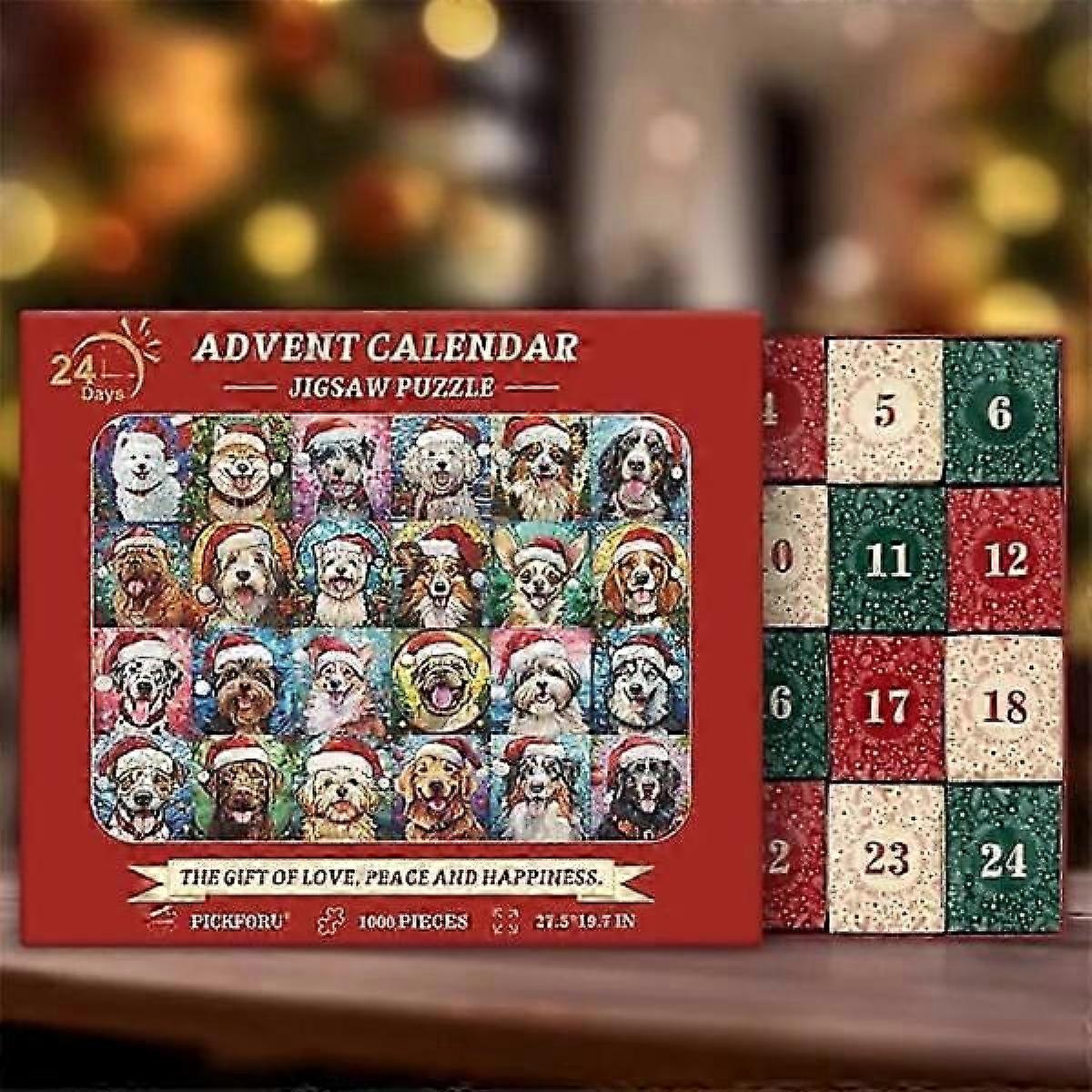 Rzp Merry Christmas Advent Calendar Dog Puzzle - Dog Puzzle 1000 Pieces default
