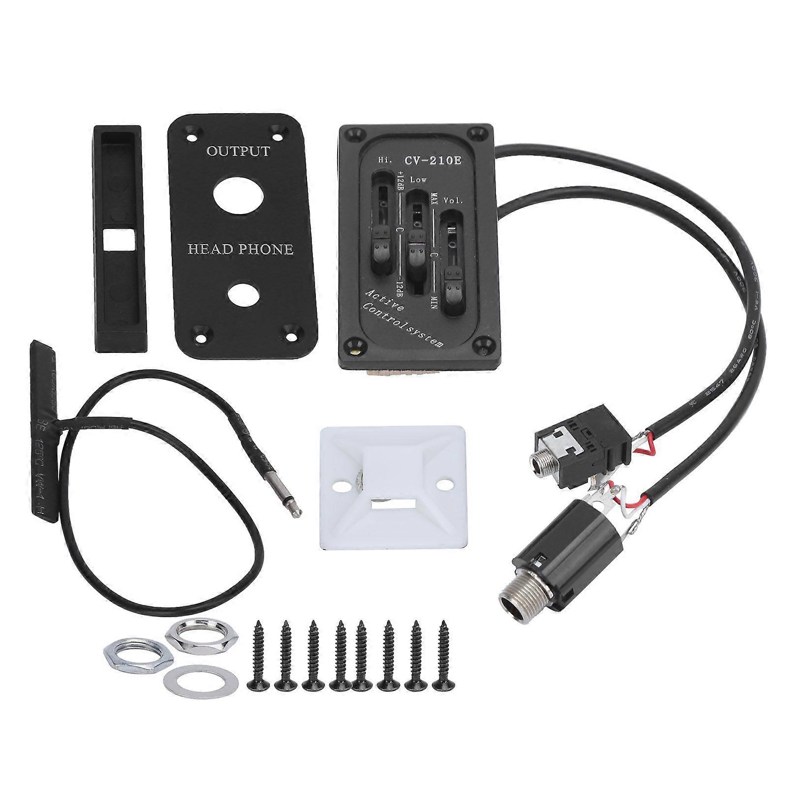 Violin Pickup Adjustable Silent EQ Equalizer Accessory Set Kit for Electric CV210E