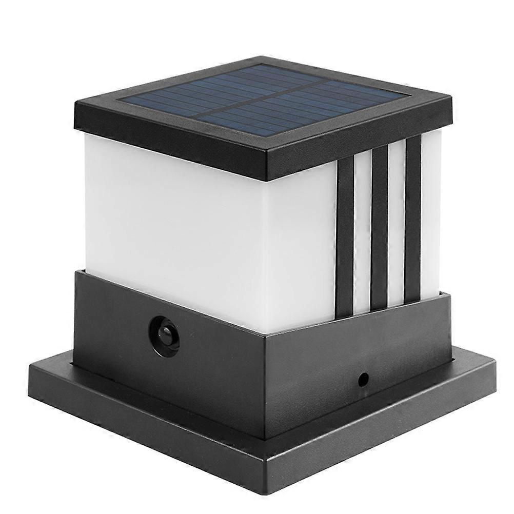 Fence Light Outdoor Solar Post Light for Outdoor Use Black ABS