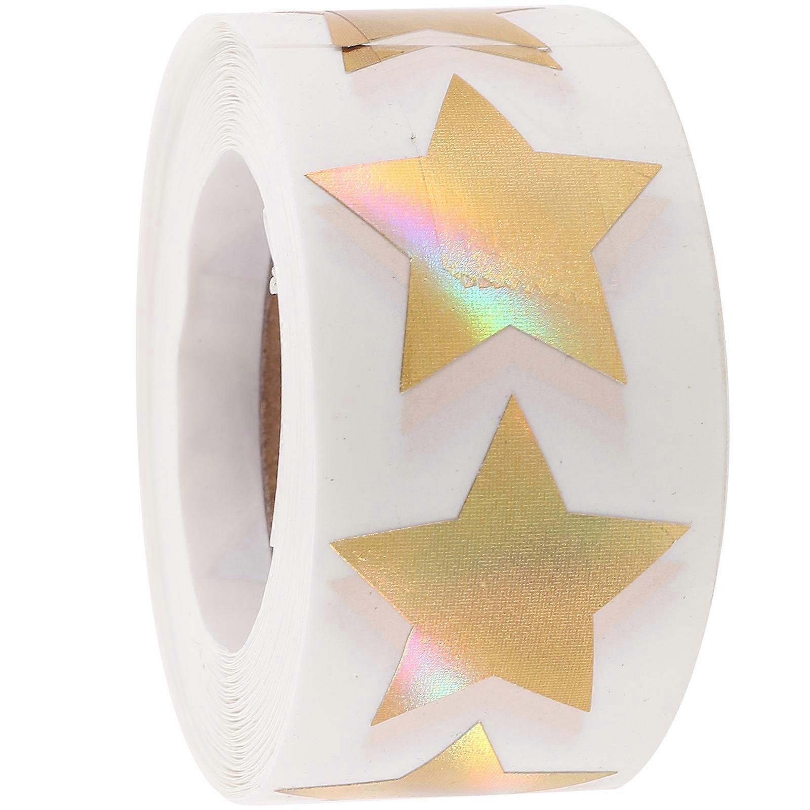 Star Shaped Seal Sticker Golden Self Adhesive Sealing Label Stickers 2 Rolls