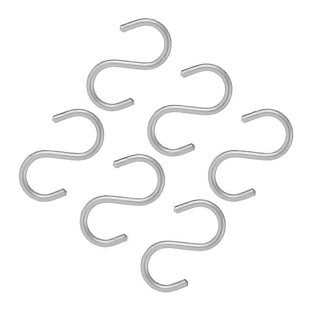 Silver Aluminum Hooks for Clothes Hanging 12Pcs Practical Set