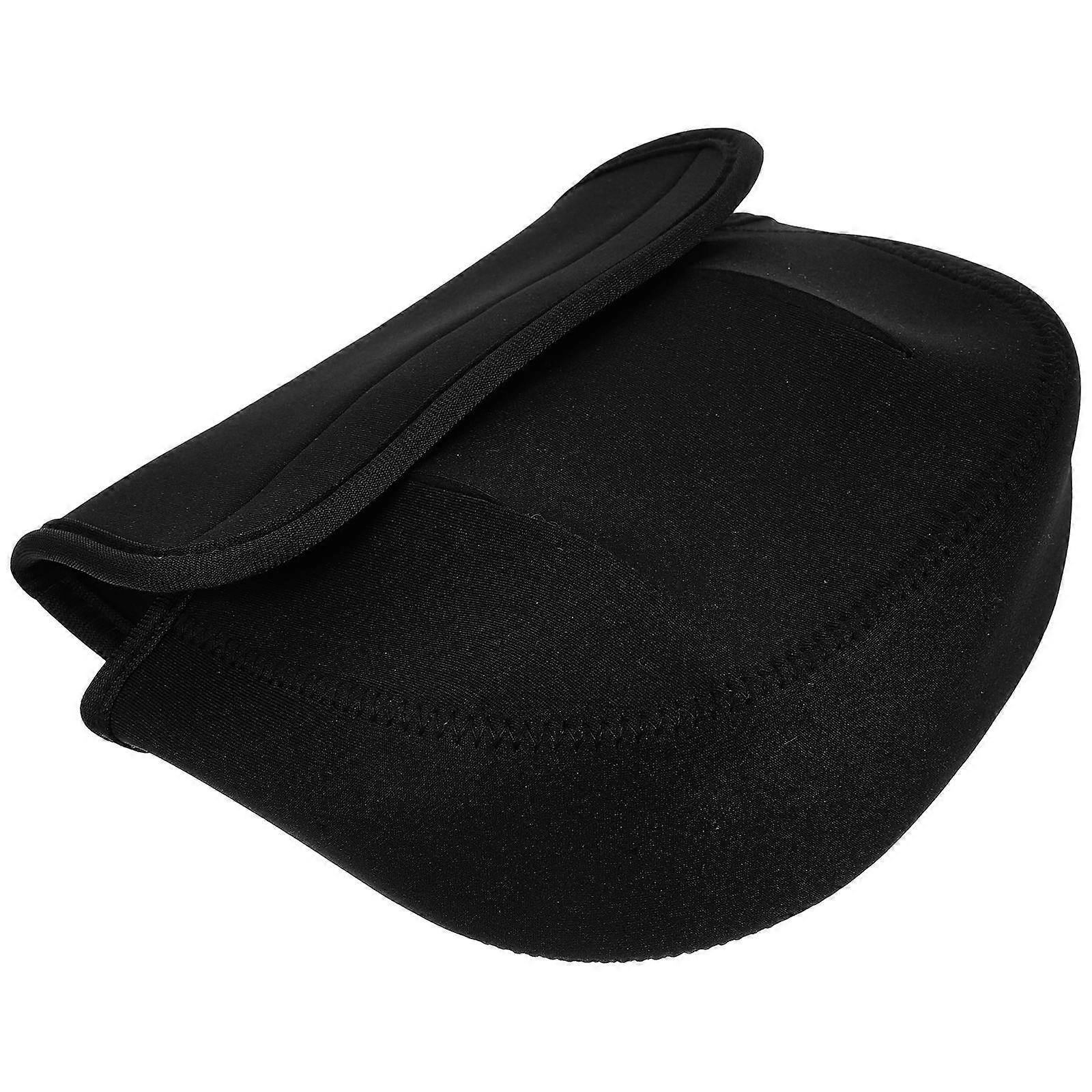 Black Neoprene Fishing Reel Protector Case for Storage Use 4Pcs Set