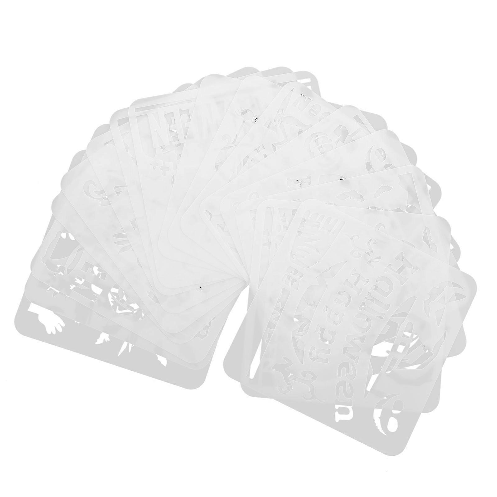 Drawing Stencil Halloween Sign Stencil for Decoration 48 Sheets Pack
