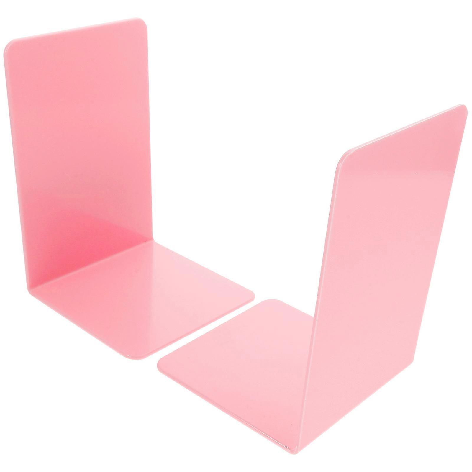 Pink Bookends Desktop Book Organizers for Office 8Pcs Set