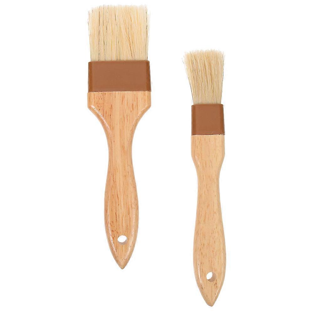 8 Pcs Pastry BBQ Marinade Brush With Ergonomic Handle For Outdoor Cooking Applications In Beige Color Suitable For High Temperature Resistance