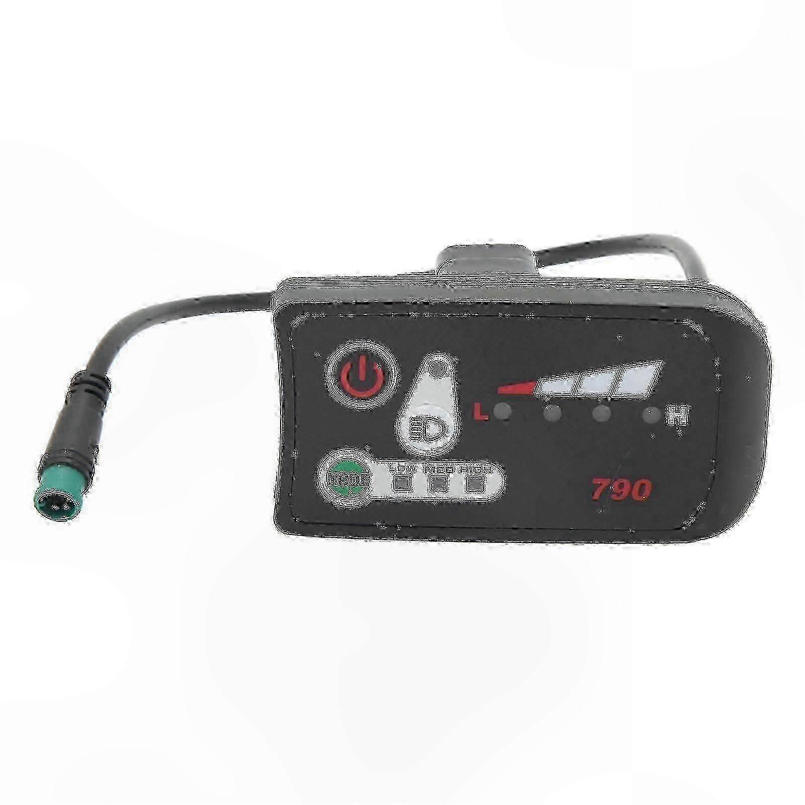 LED Power Display for Electric Bikes - Waterproof 5P Male Plug, Fits 22.2mm Handlebars, Modification Meter