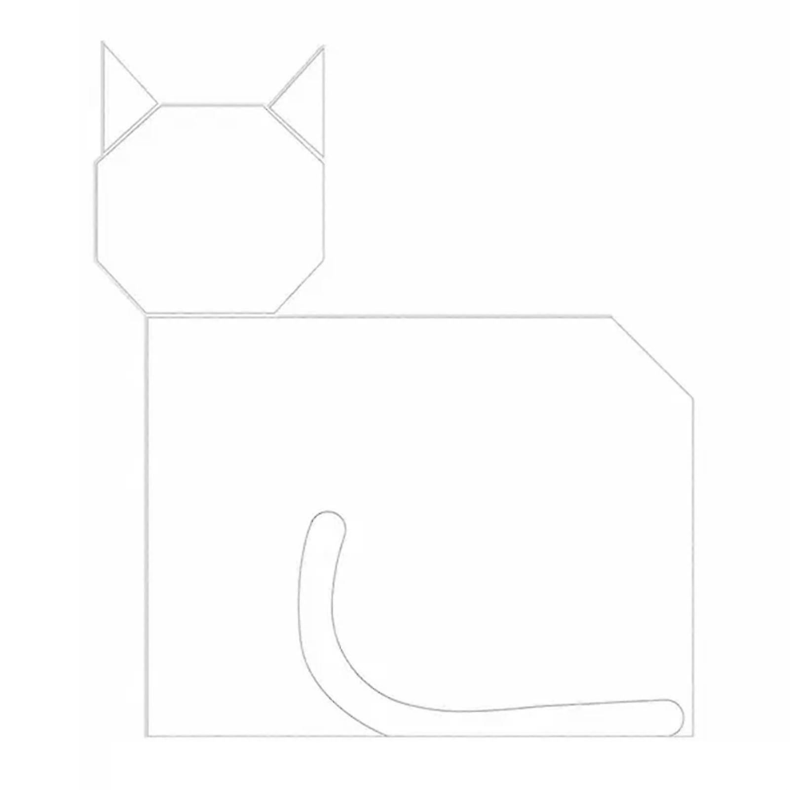 Cute Cat Patchworks Ruler Cartoon Pattern Hand-made Crafts Ruler Templates Professional DIY Sewing Tools