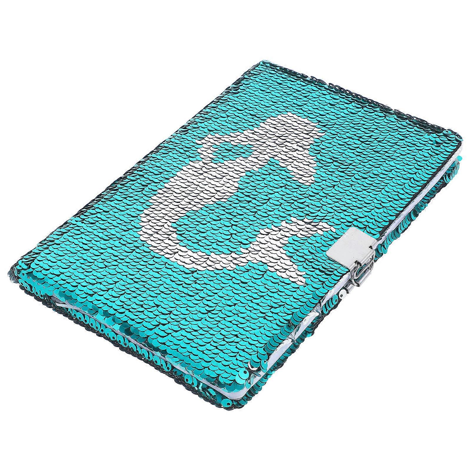 Creative Sequin Notepad Reversible Sequin Notebook for Writing 2Pcs Green