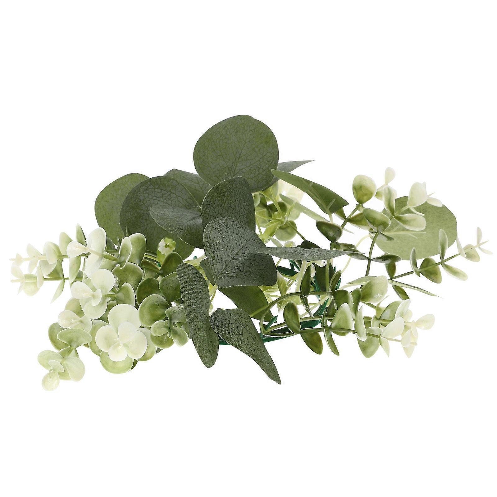 Rustic Candle Wreath for Decoration with 4Pcs Pillar Candle Ring Set