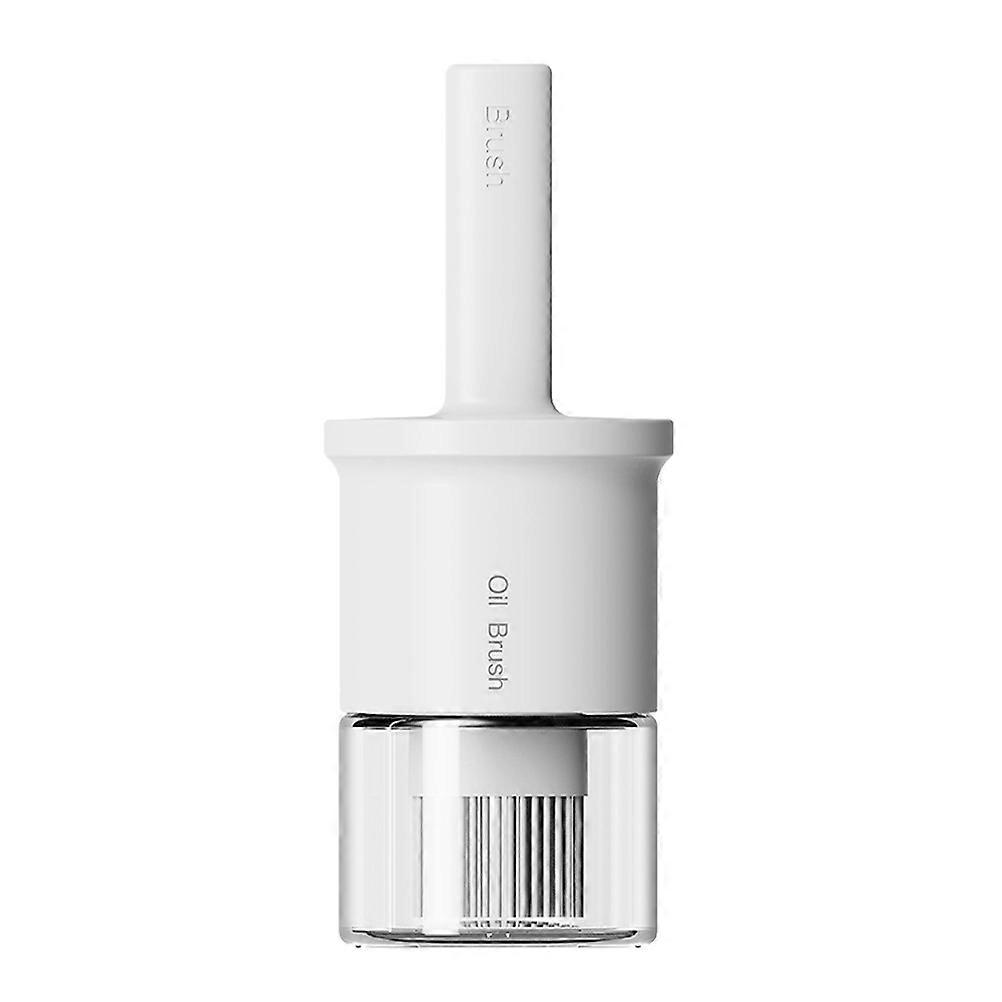 Silicone Basting Brush Cooking Oil Brush Barbecue Baking Cooking with White Pp Glass 1Pack