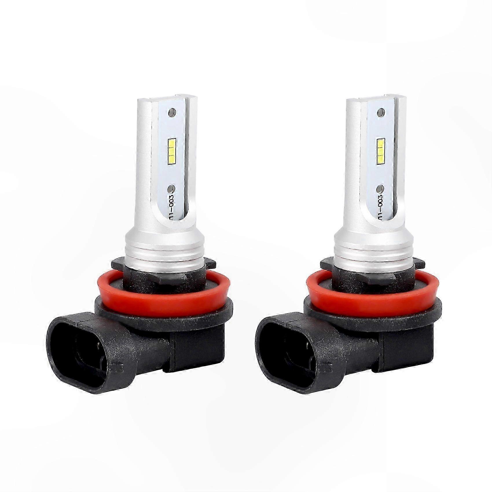 Cool White 6500K LED Fog Light Bulbs, CSP-Y11 Chip, H8 H11 H16 Compatibility (Pack of 2)