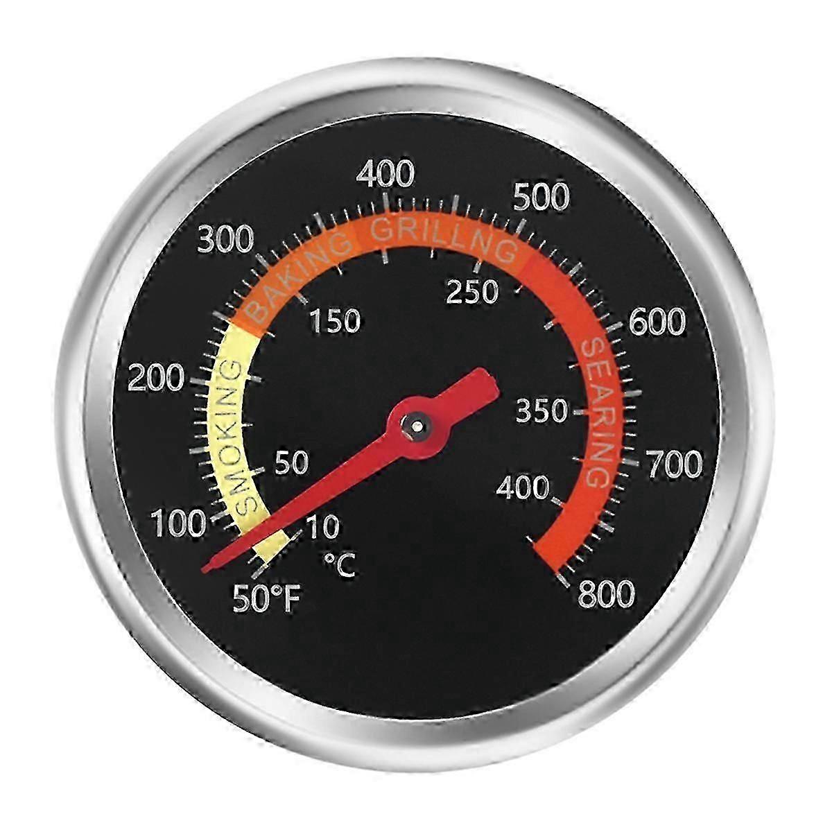 Grill Thermometer Smoker Temperature Gauge Charcoal Pit Heat Indicator for