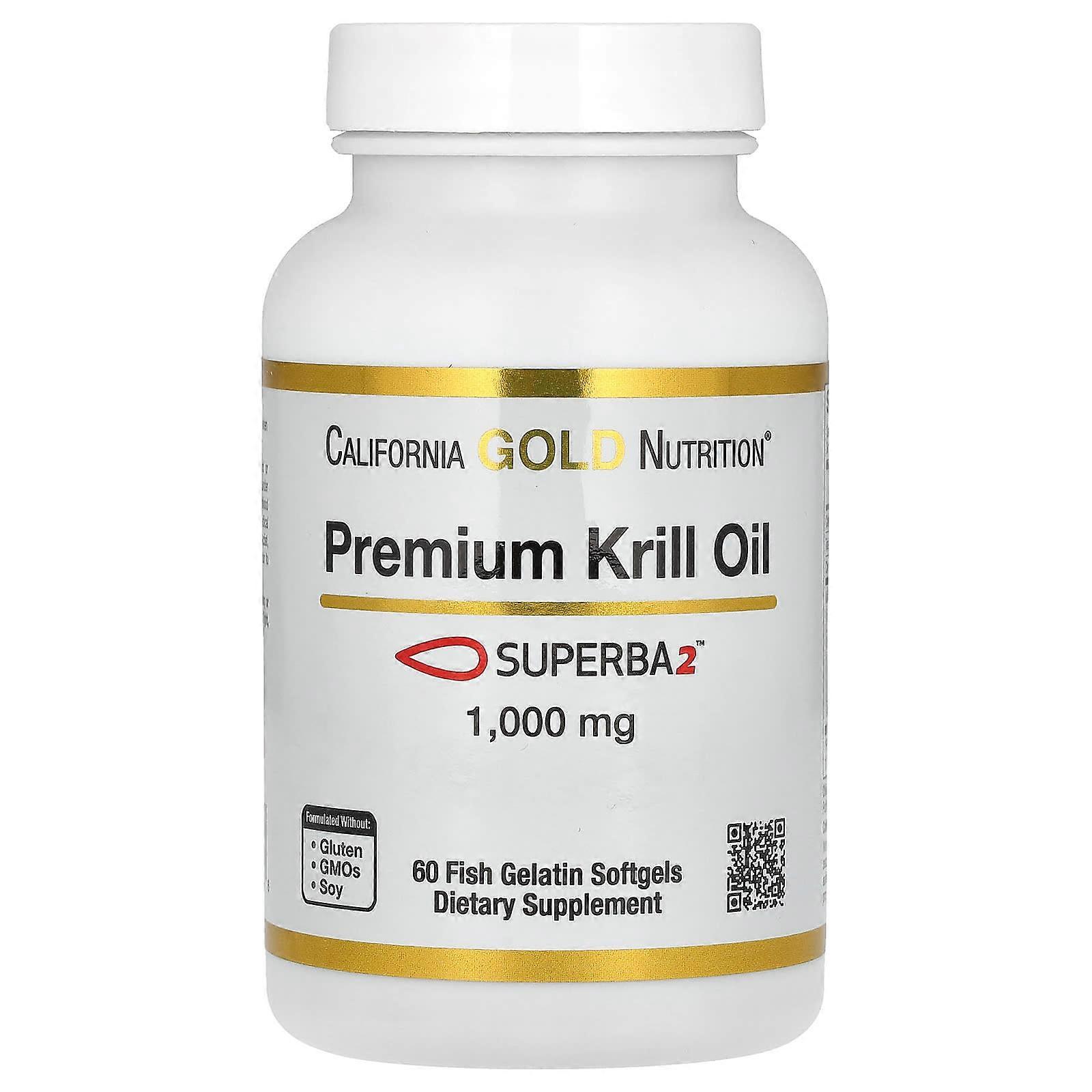 Premium Krill Oil with Superba2ÃÂ¢ÃÂÃÂÃÂÃÂÃÂÃÂ¢, 1,000 mg, 60 Softgels