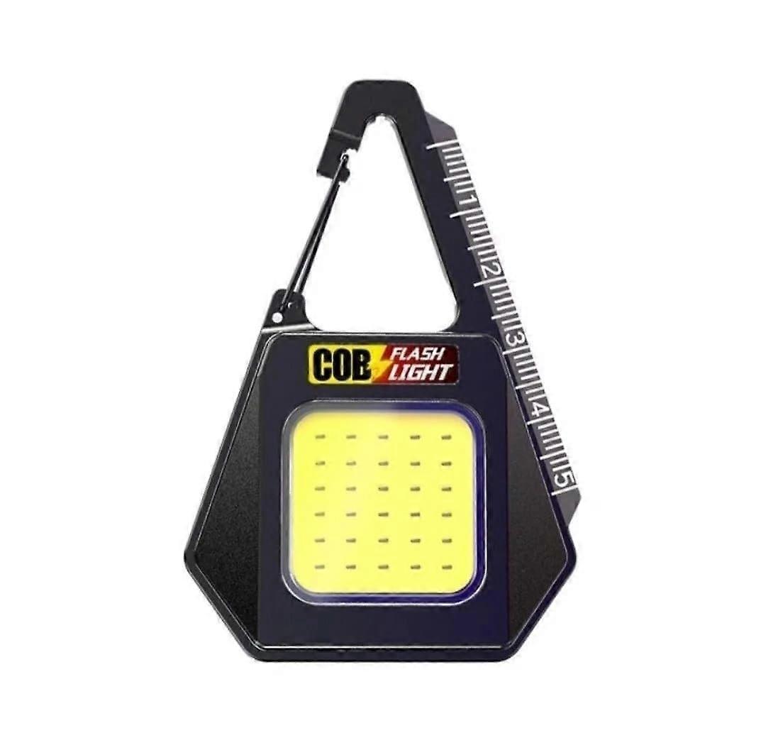 LED COB Keychain Light IPX4 Waterproof USB Charging Night Running Compact Portable