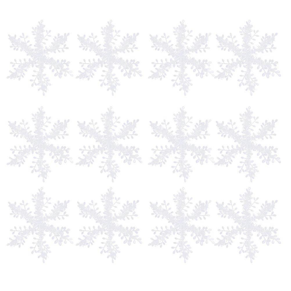 90pcs Simulation Snowflake Pendants Hanging Christmas Tree Snowflake Decor