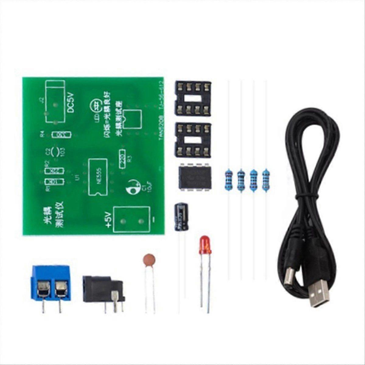 Optocoupler Tester Kit 555 Application Circuit Board with DC Cable