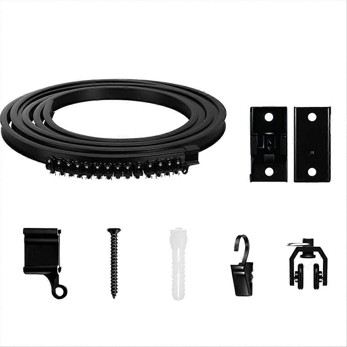 Flexible Bendable Curtain Track, Ceiling Wall Mounted 5Meter