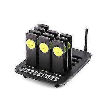 WirelRestaurant Buzzer Pager 10 Slim Paging Guest Calling Queuing System for Coffee Dessert Burg