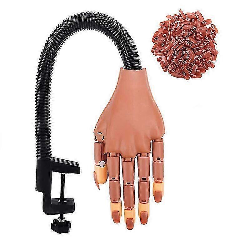 Manicure practice hand practice fake hand joint hand movable mechanical hand, suitable for manicure beginners