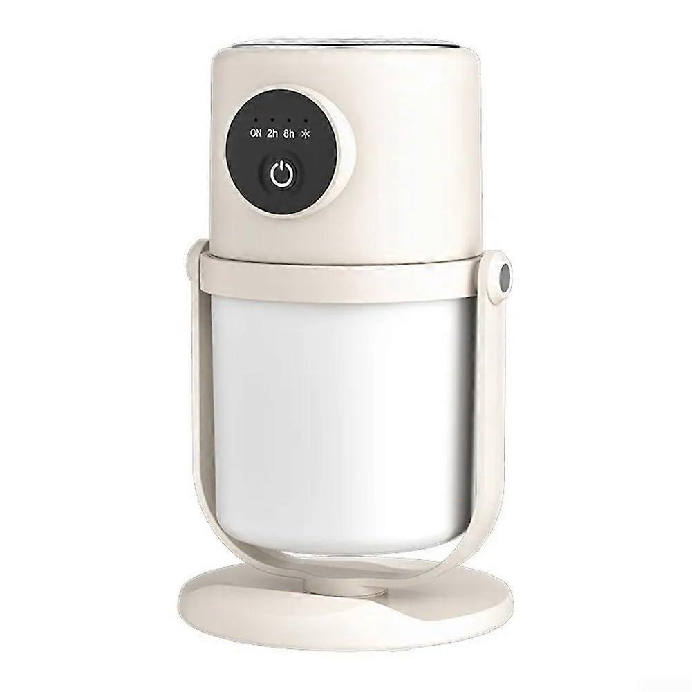 Portable Humidifier 360Degree Rotating Stand Cold Mist Desktop Humidifier For Home Office Travel Compact Design Quiet Operation Light White