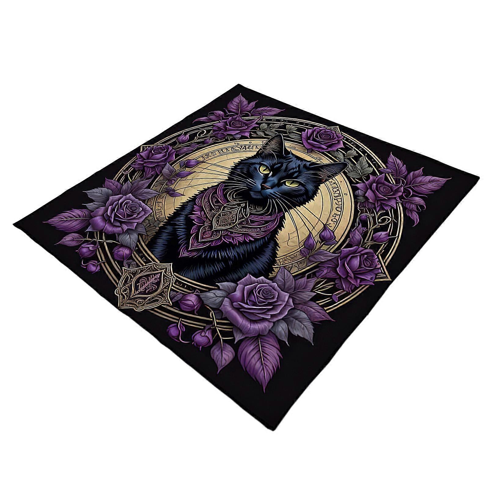 Square Witchcrafts Divination Mat Altars Tablecloth Board Game Card Pad for Tarots Reading Table Cloth Tarots Gaming Mat  B 75x75cm