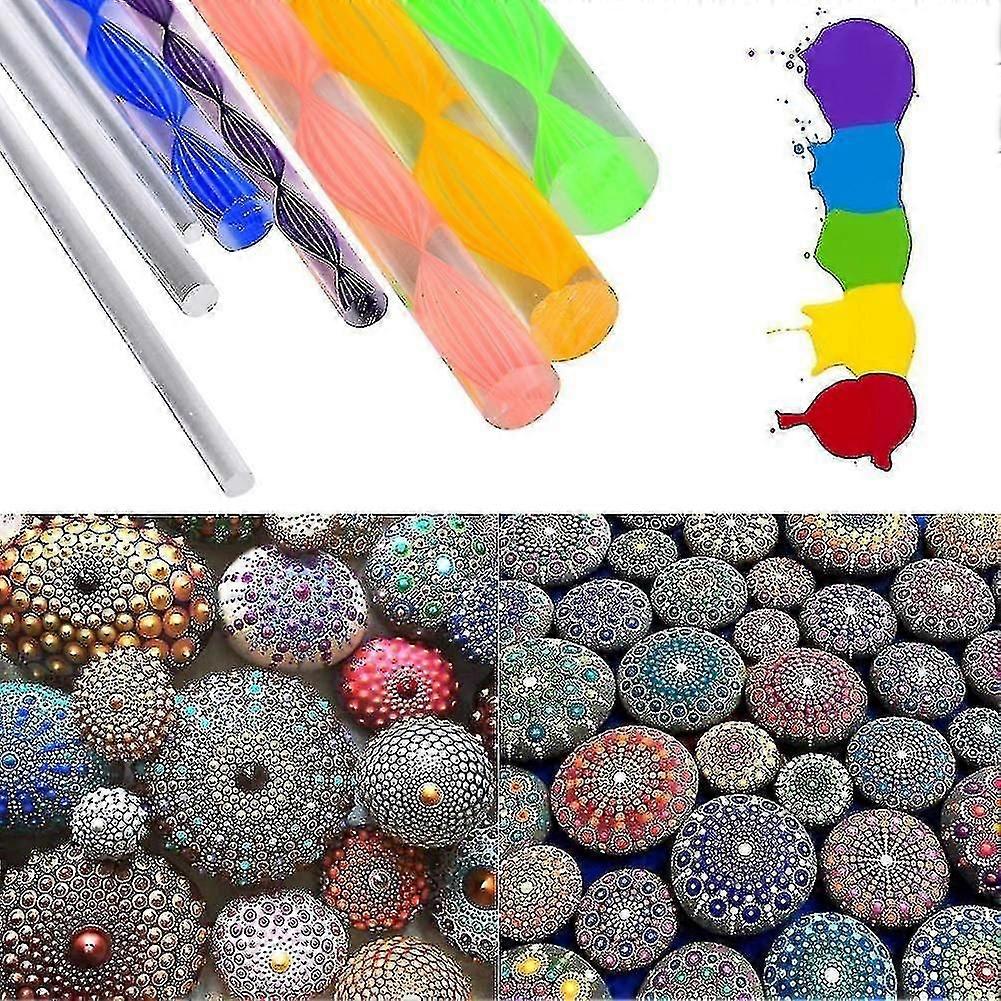 33 Piece Mandala Dotting Tools With Stencils And Painting Palette For Stones Different Size Painting