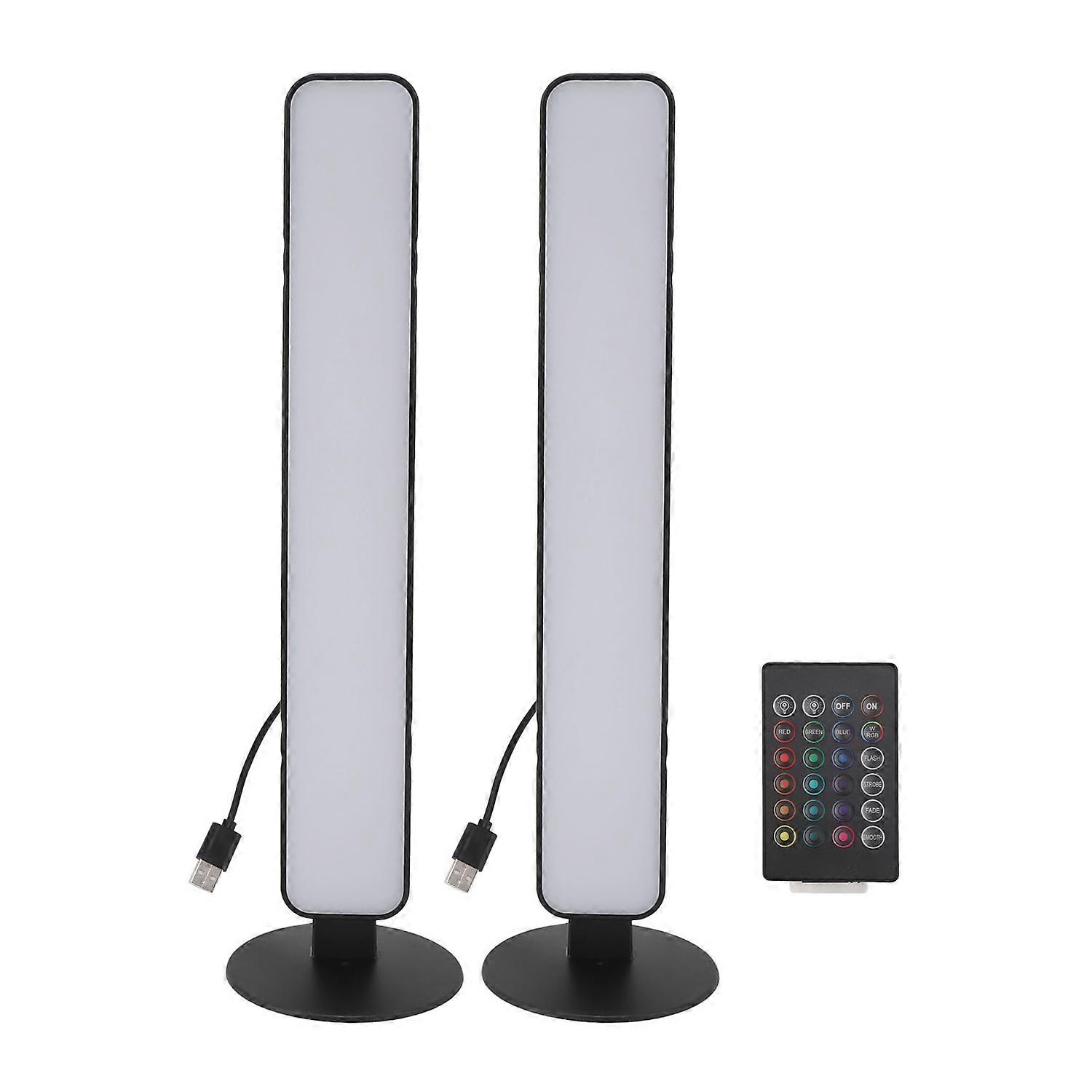 RGB Light Bar Gaming Light Bars 24 Key Remote Control USB Powered Desktop Sound Pickup Lamp for Gami