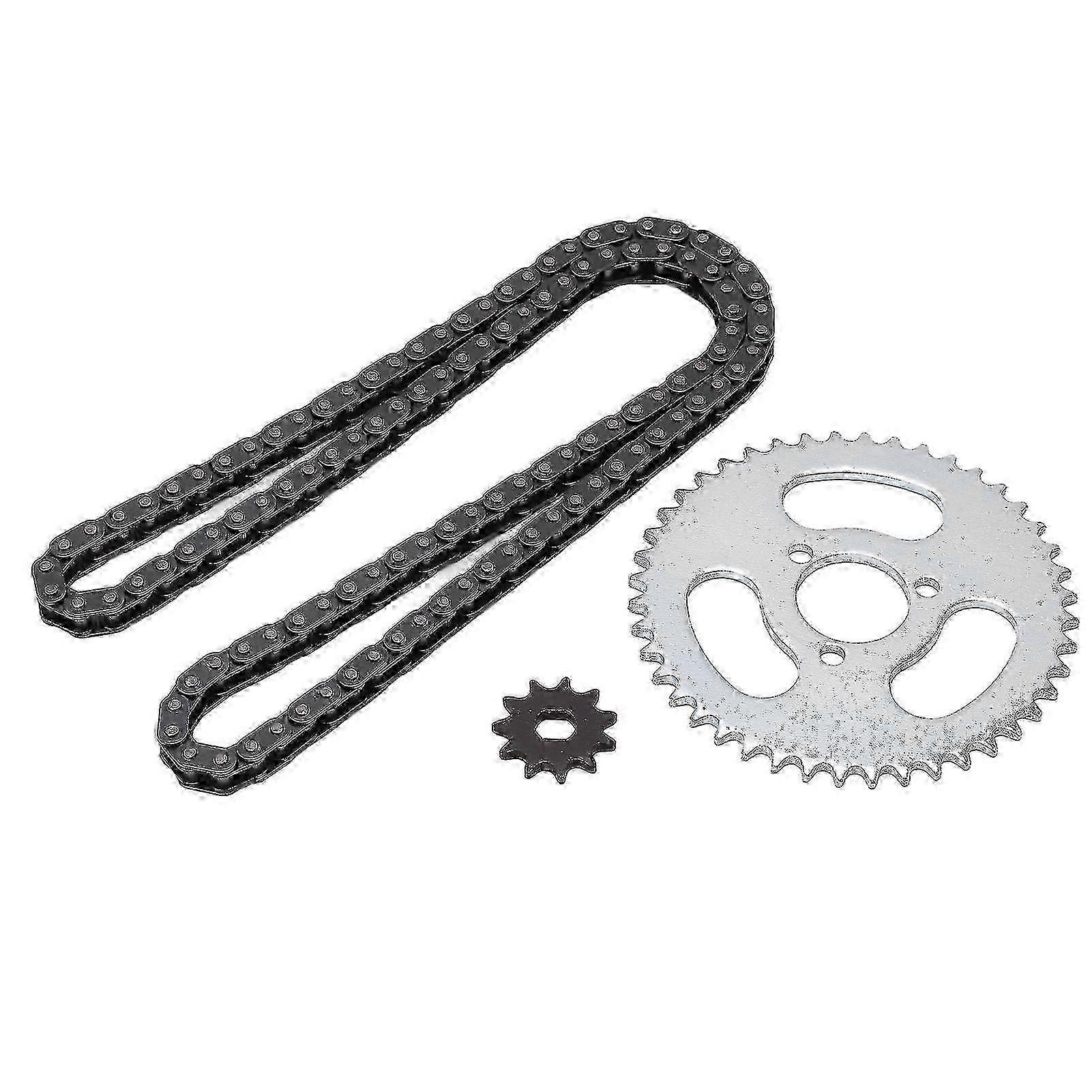 T8F Front and Rear Sprocket Chain Replacement High Power T8F Gear Chain Set for Modified Karts ATVs and Mini Motorcycles