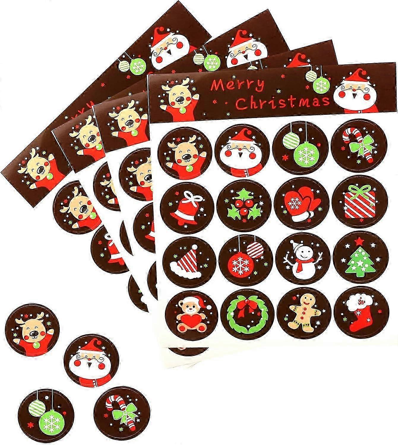 4 pack Christmas stickers, Merry Christmas stickers Christmas sticker labels Holiday stickers Christmas gift stickers
