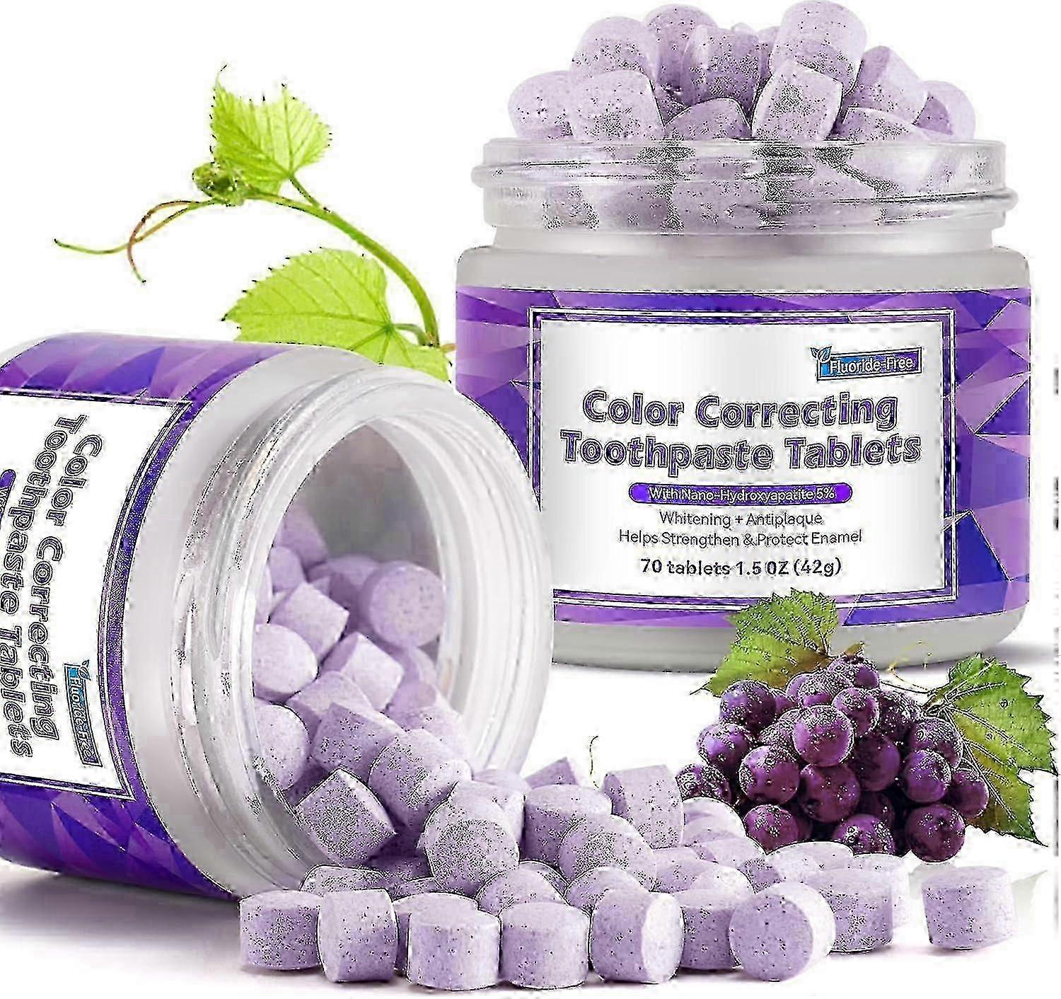 Toothpaste Tablet, Chewable Toothpaste Tablets, Color Correcting Toothpaste Tablets,flouride Free Toothpaste With 5%nano Hydroxyapatite,teeth Whitenin