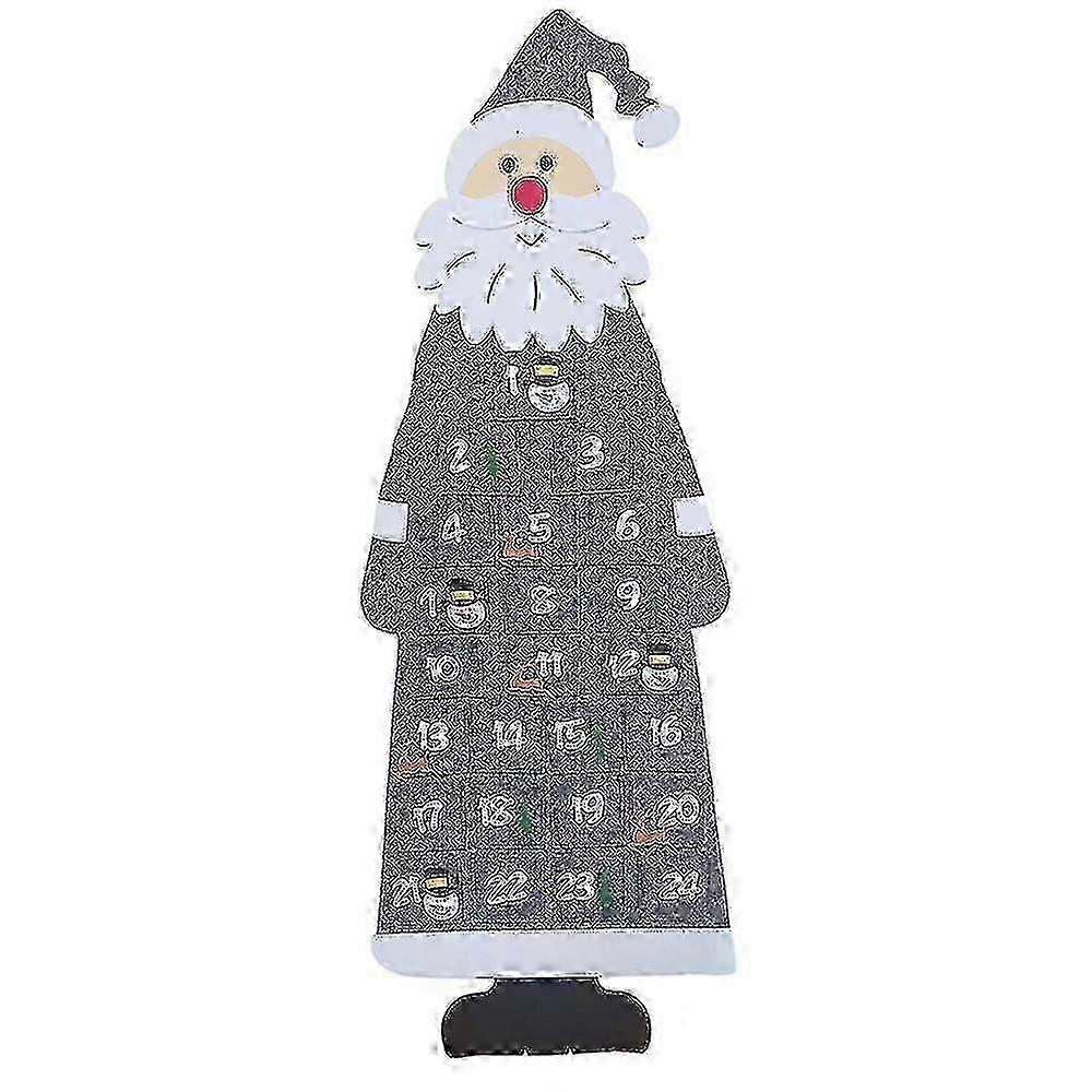 Christmas Advent Calendar, Felt Santa Advent Calendar With 24 Pockets, For Xmas Home Decor & Gift