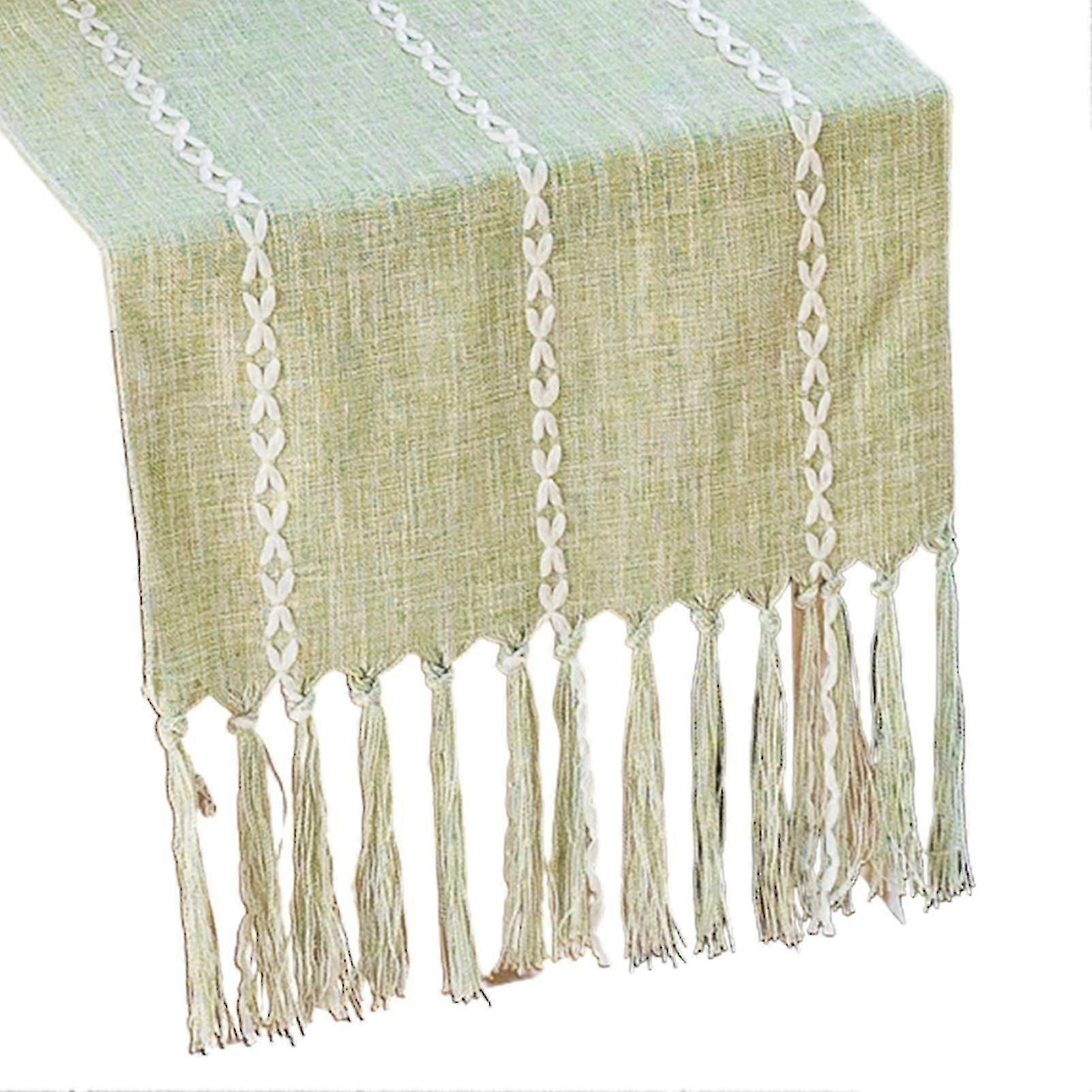 woven cotton table runner holiday gathering easy clean