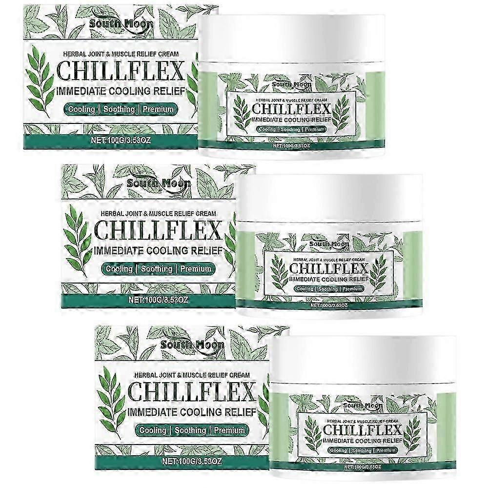 1-3st mentol led & muskelavlastning massagekräm chillflex växtbaserade lugnande kräm för leder och muskler obehag-jc
