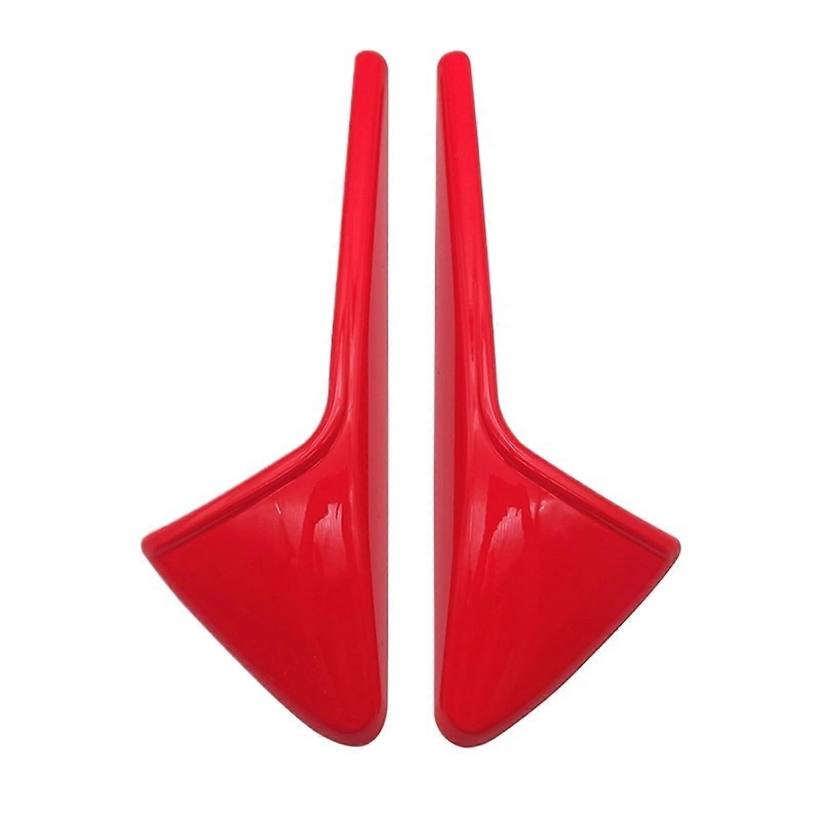 Rear Window Louver with Side Marker Turn Signal Camera Fender Spoiler Cover (Red) for Model 3 S X Y