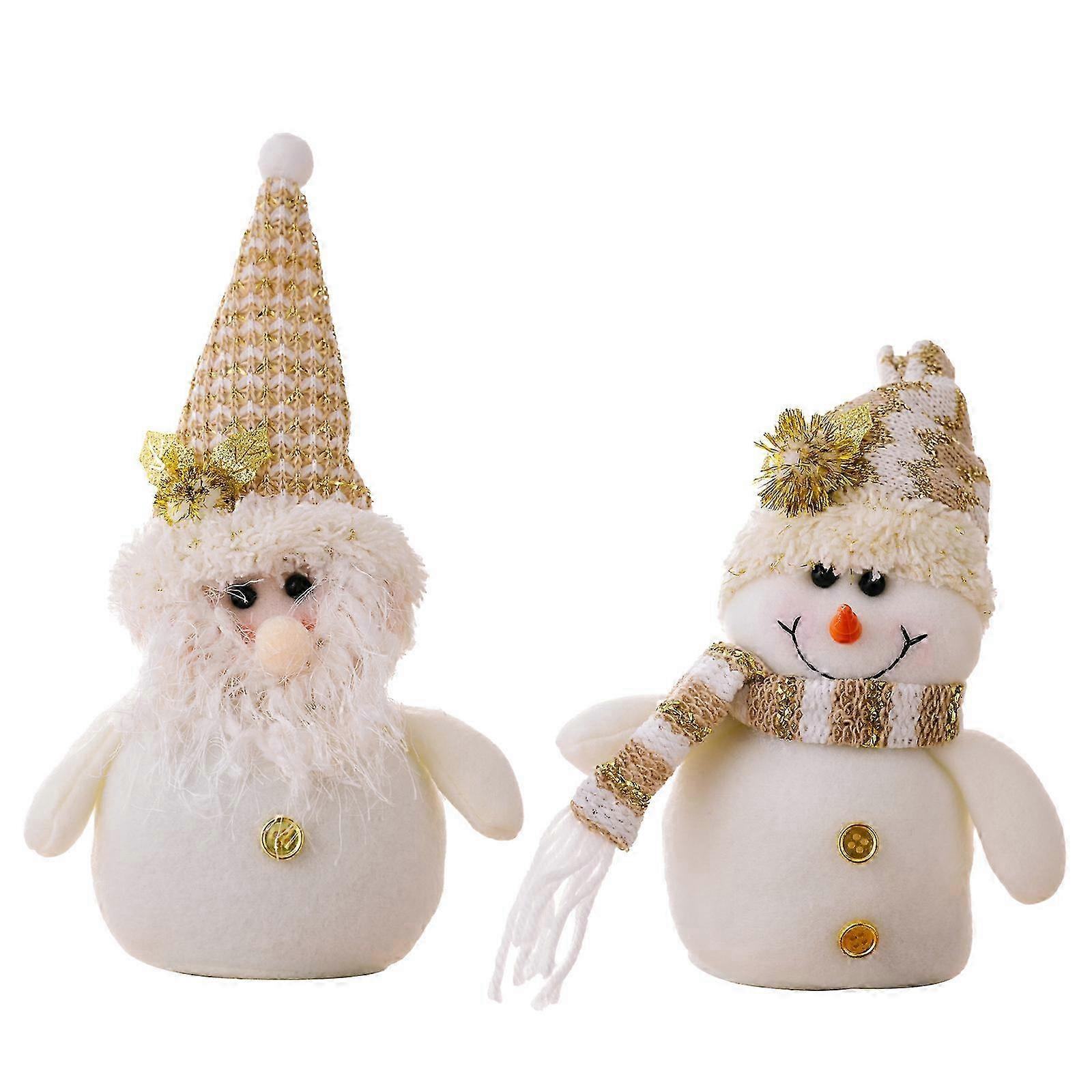 Christmas Plush Figurines for Tree Hanging Ornaments 2pc