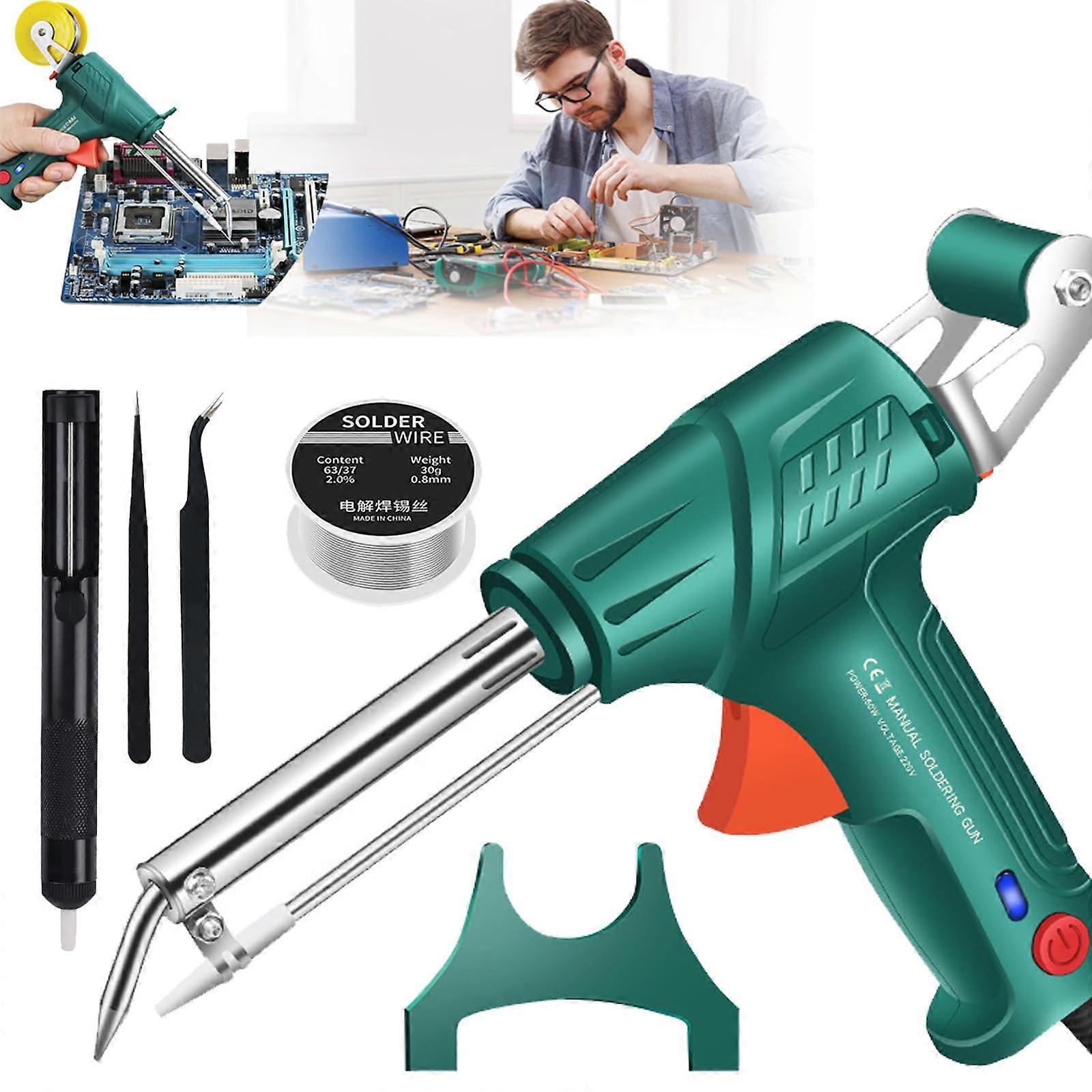 Soldering Iron Gun Kit 60W External Heating with Flux for Electronics