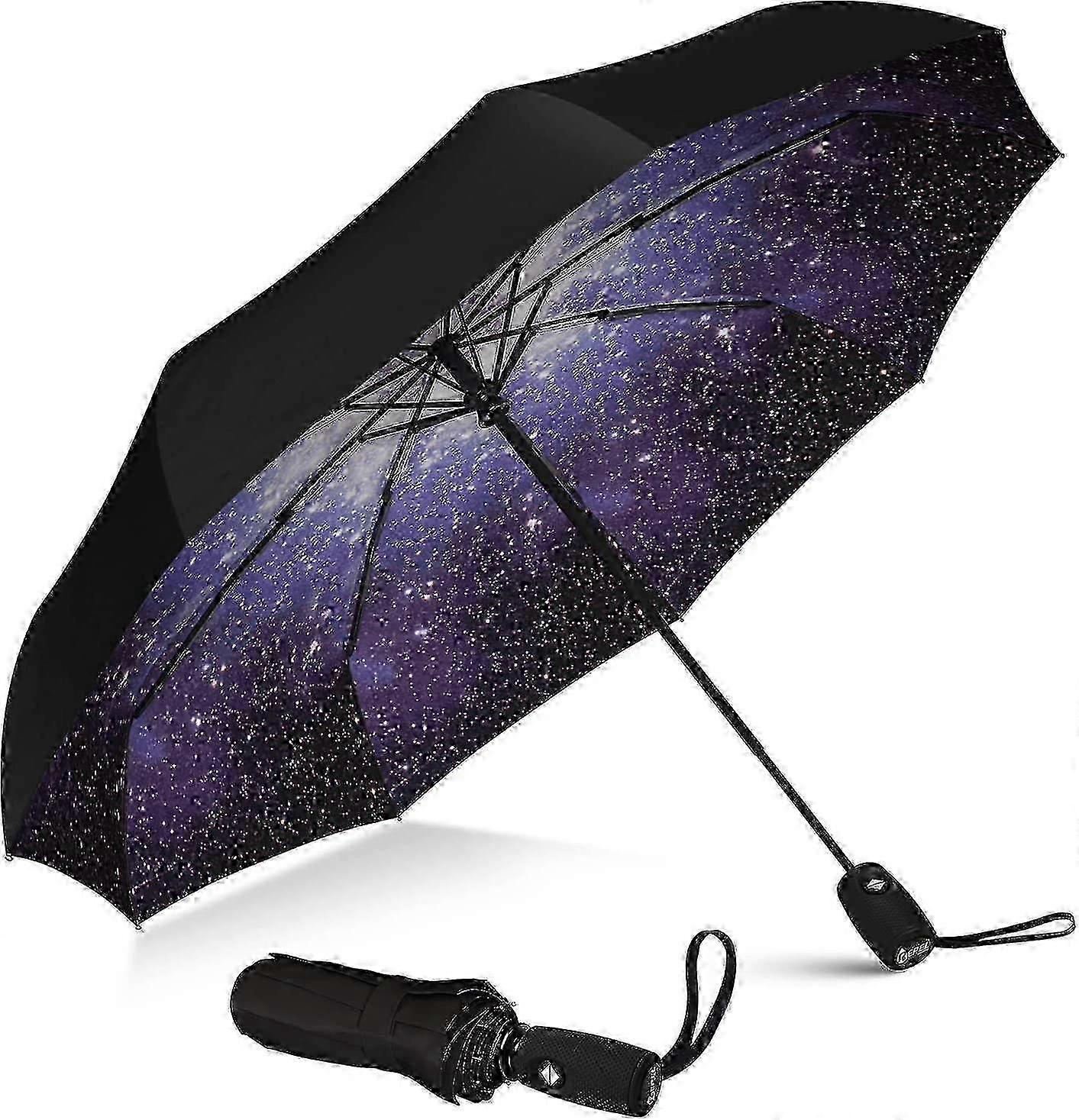 backpack size strong folding umbrella wind resistant for rain