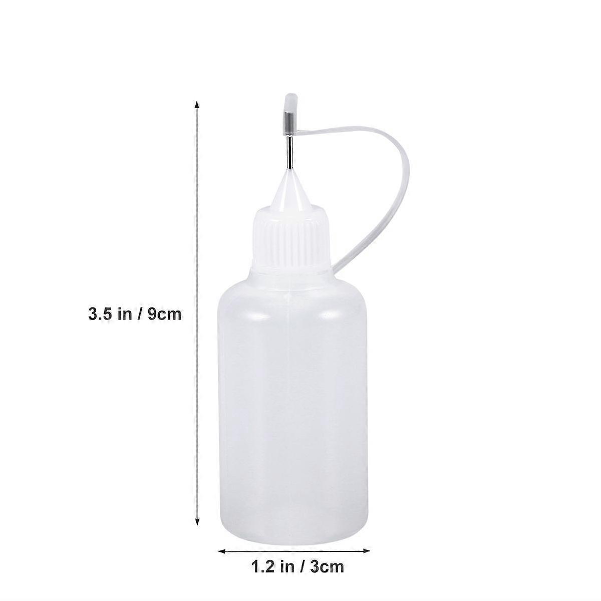 10Pcs 30ml Needle Tip Glue Bottle Applicator DIY Quilling Tool Precision Bottle (White)