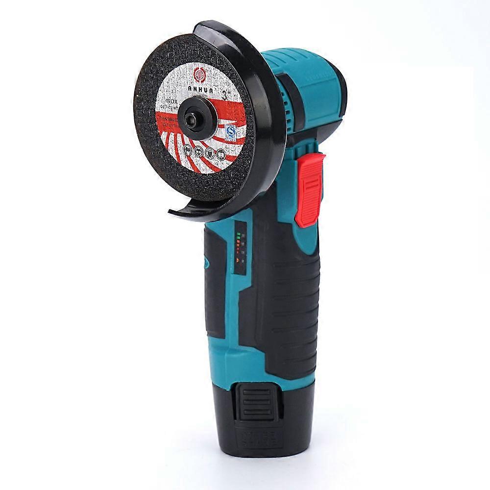 Cordless Angle Grinder with Lithium Battery, Mini Electric Cutting and Polishing Tool
