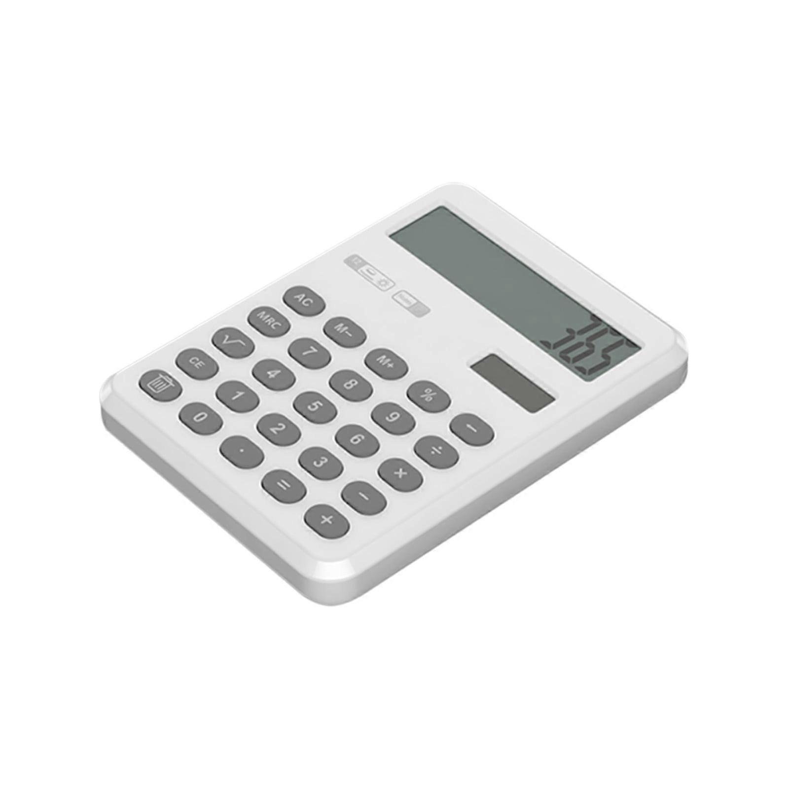 Basic Calculator with Pull-Out Writing Tablet, Lock Button, E-Pen, 12-Digit Display, Handwriting & Calculation, Compatible with Office and Home Use